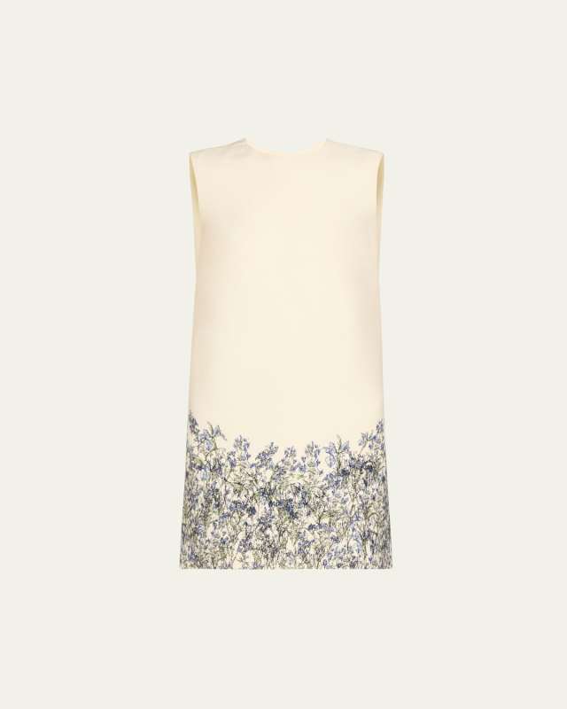 Ani Floral Hem Wool Mini Dress